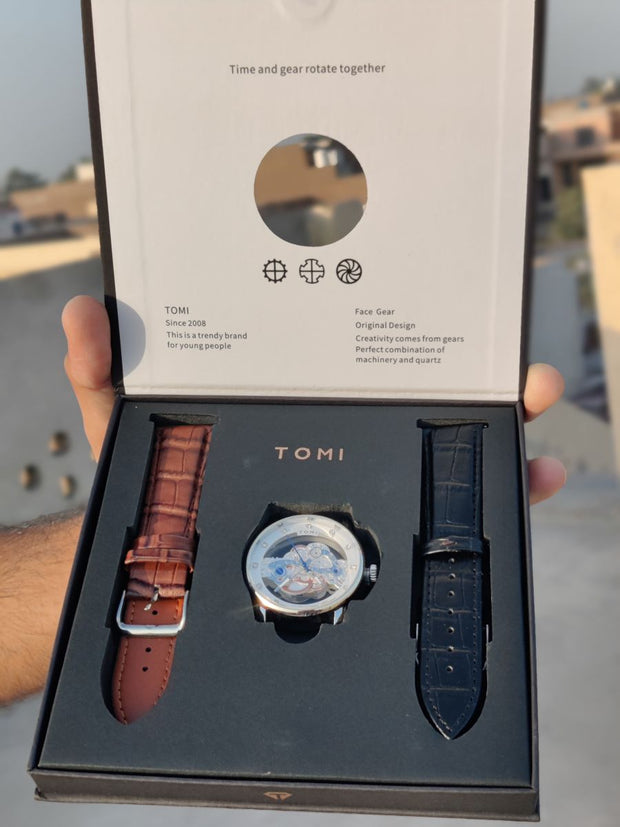 TOMI T103 FACE-GEAR (CHRONOGRAPH) LUXURY WATCH FOR MEN